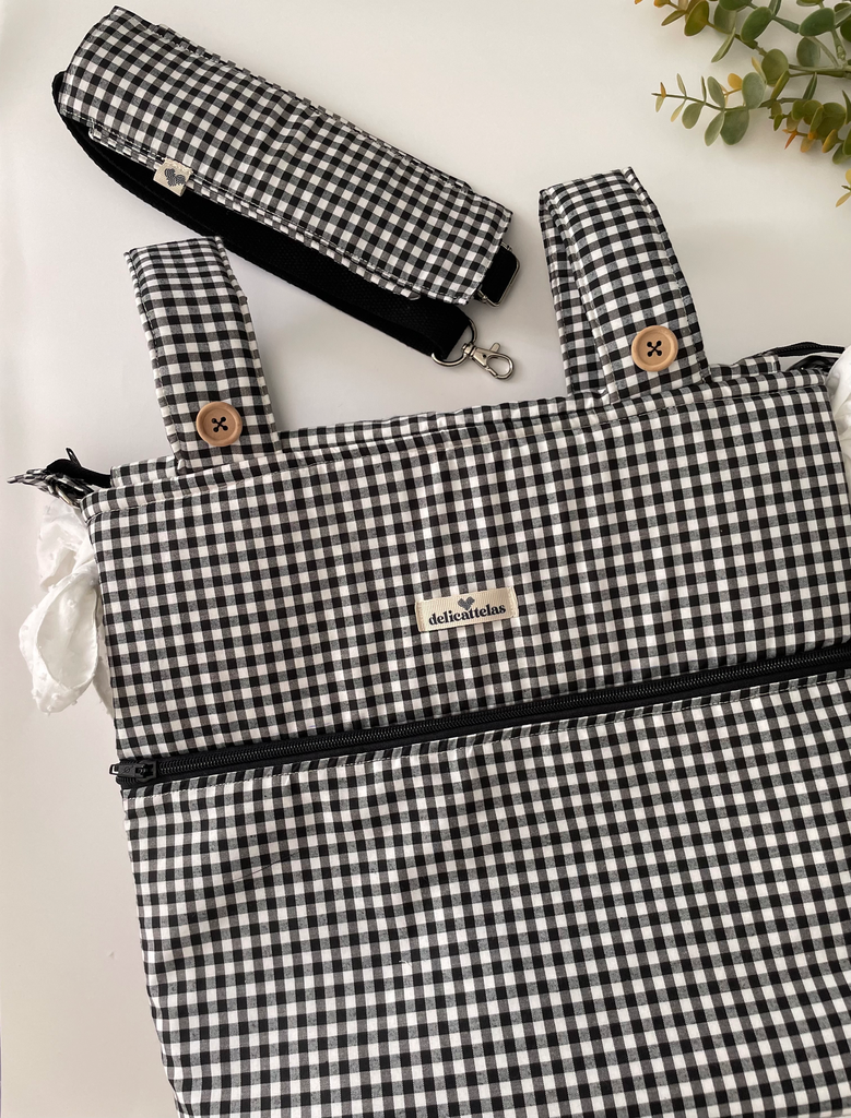 Bolso de carro vichy negro (No, Sin vinilo)