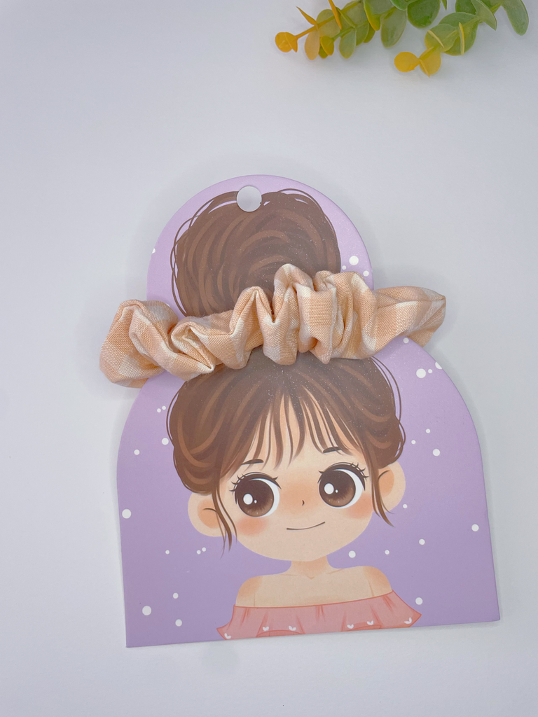 Coletero Scrunchies vichy salmón