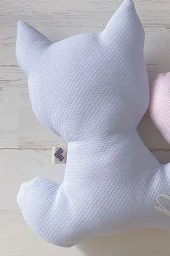 Peluche de apego gatito azul