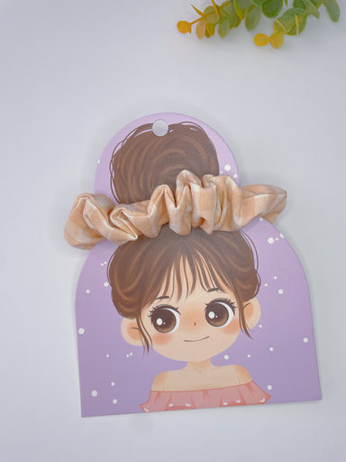 Coletero Scrunchies vichy salmón